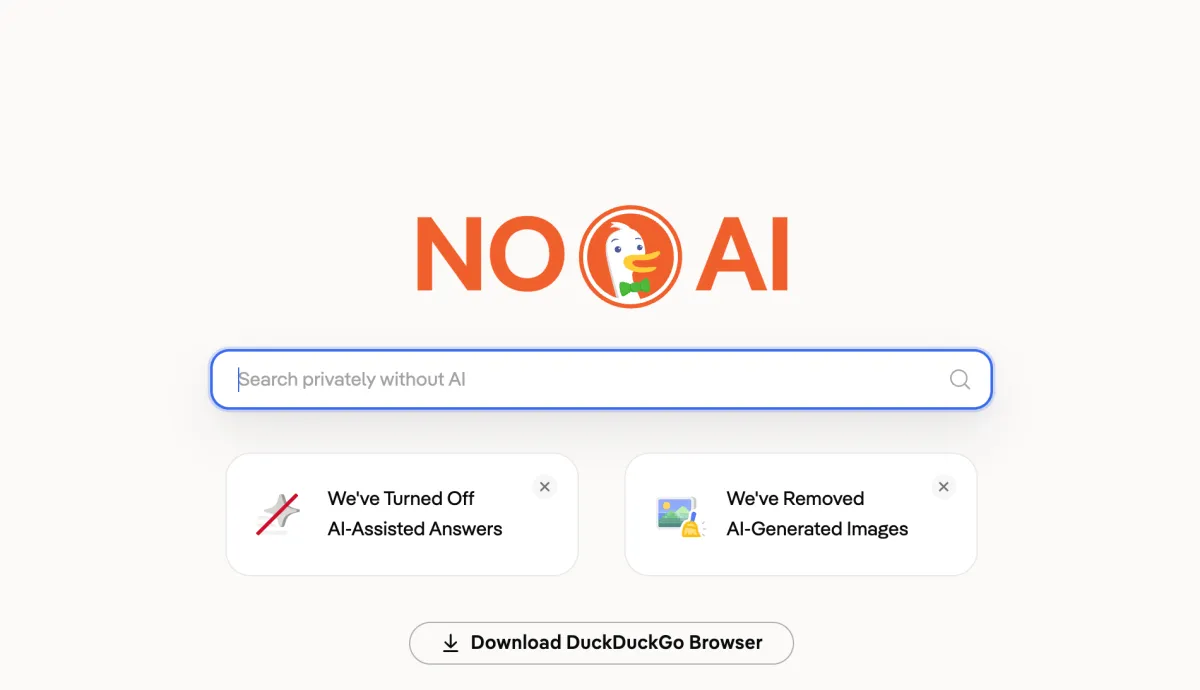 Pemasangan Aplikasi DuckDuckGo Naik 30% Akibat Pengguna Tolak 'Dipaksa' Gunakan AI Google