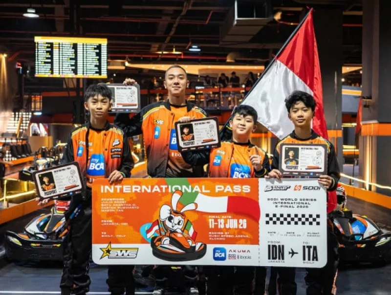 Empat Pembalap Gokart Listrik Indonesia Unjuk Gigi di Kejuaraan Dunia Italia