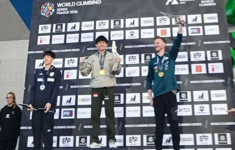 Putra Tri Ramadani Meroket ke Peringkat Dua Dunia di World Climbing Series 2026