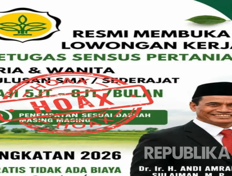 Kementan Bantah Hoaks Rekrutmen Petugas Sensus Pertanian 2026