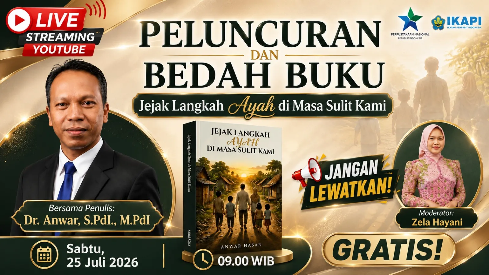 Menguras Air Mata, Ratusan Peserta Terharu di Acara Peluncuran Buku Jejak Langkah Ayah