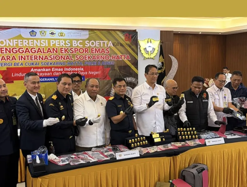 Bea Cukai Amankan 23,78 Kg Emas Senilai Rp63 Miliar di Bandara Soetta