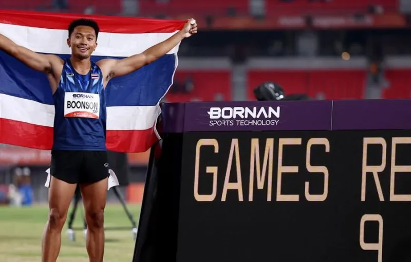 Puripol Boonson Raih Emas 100 Meter dan Pecahkan Rekor Asian Games