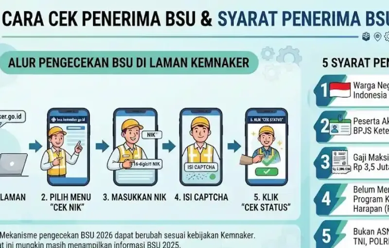 STEKOM Memuat Informasi BSU Kemnaker Rp900.000 pada Oktober