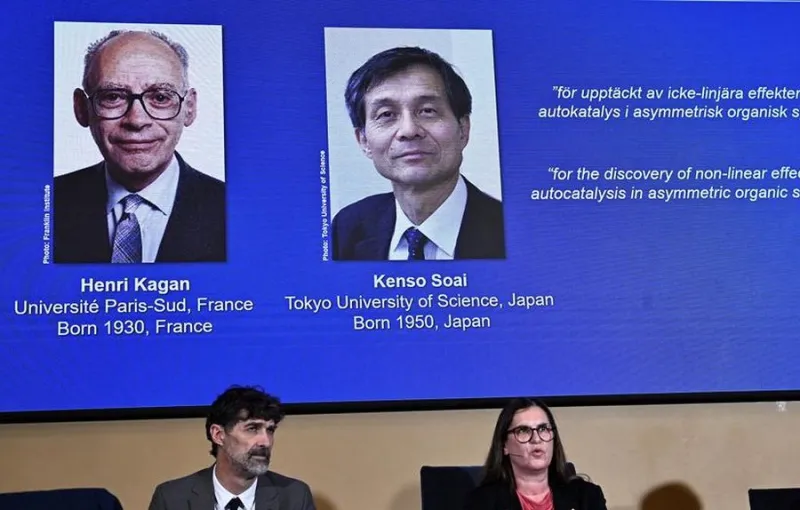 Kagan dan Soai Raih Nobel Kimia 2026 atas Riset Molekul Kiral