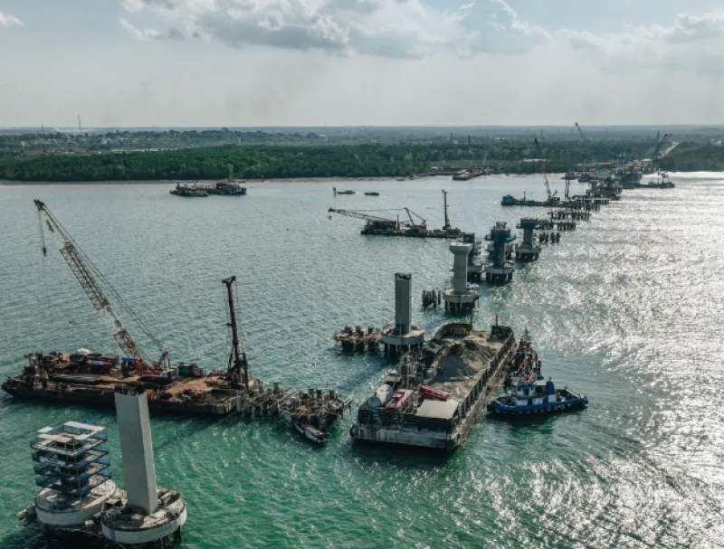Progres Jembatan Pulau Laut di Kalimantan Selatan Capai 18,4 Persen